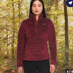 NWT The North Face Osito 1/4 Zip Cordovan Fleece Pullover